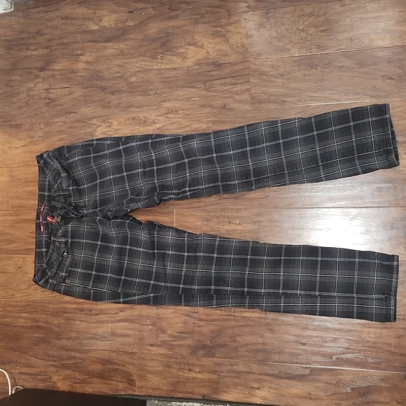 Highway Jeans Denim - Black & white plaid pants